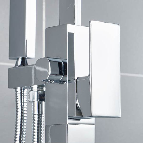 Contemporary Style Freestanding Bathtub Faucet Floor Mounted Freestanding Tub Filler