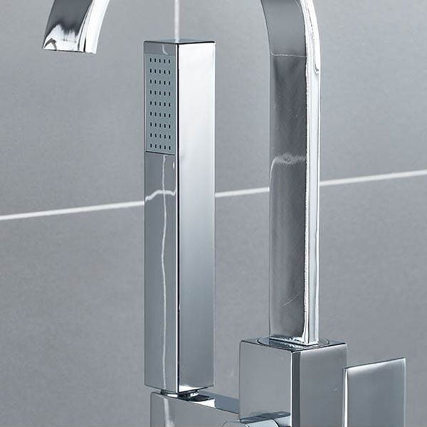 Contemporary Style Freestanding Bathtub Faucet Floor Mounted Freestanding Tub Filler