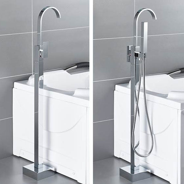 Contemporary Style Freestanding Bathtub Faucet Floor Mounted Freestanding Tub Filler