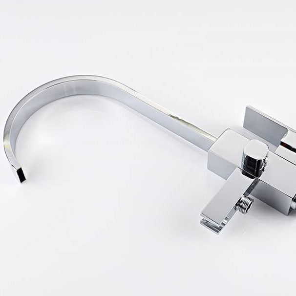 Contemporary Style Freestanding Bathtub Faucet Floor Mounted Freestanding Tub Filler
