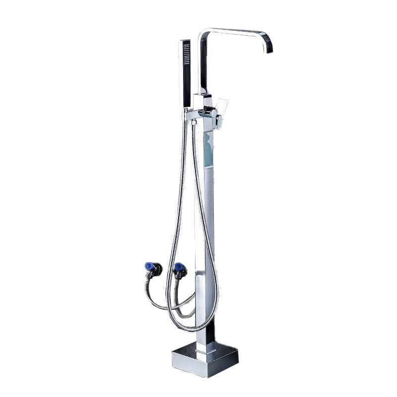 Contemporary Style Freestanding Bathtub Faucet Floor Mounted Freestanding Tub Filler