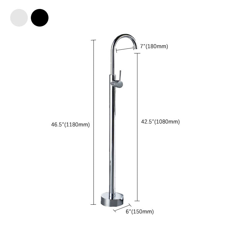 Contemporary Style Freestanding Bathtub Faucet Floor Mounted Freestanding Tub Filler