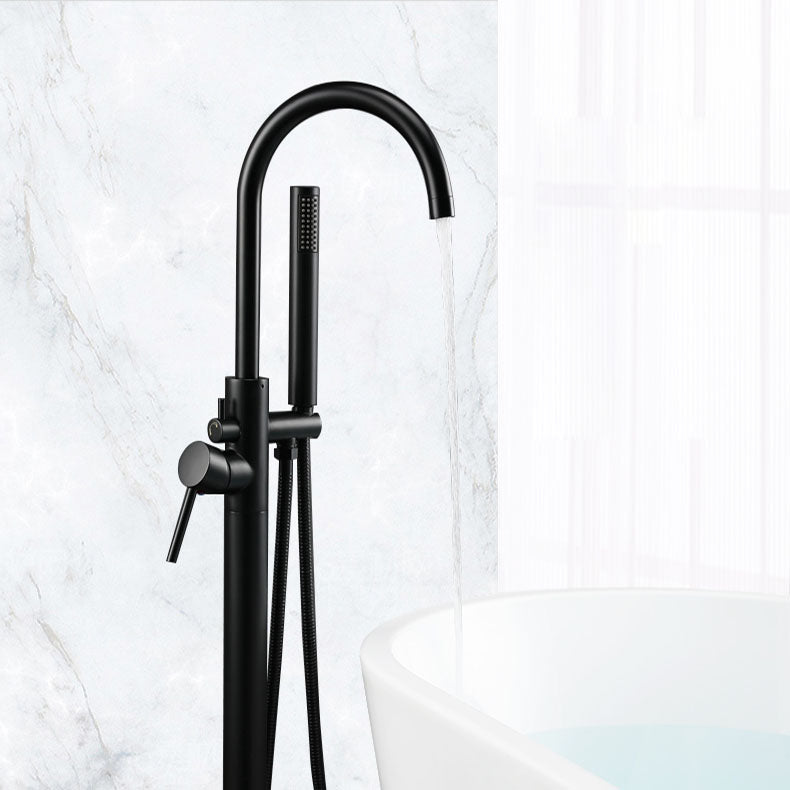 Contemporary Metal Freestanding Faucet Floor Mounted Freestanding Bathtub Faucet