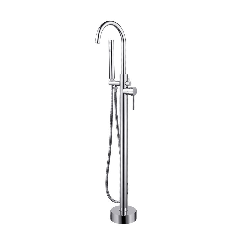 Contemporary Metal Freestanding Faucet Floor Mounted Freestanding Bathtub Faucet