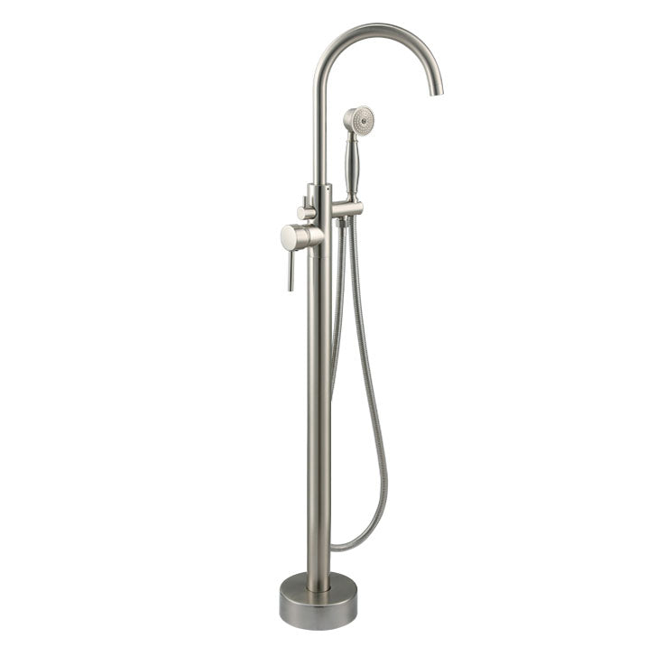 Contemporary Metal Freestanding Faucet Floor Mounted Freestanding Bathtub Faucet
