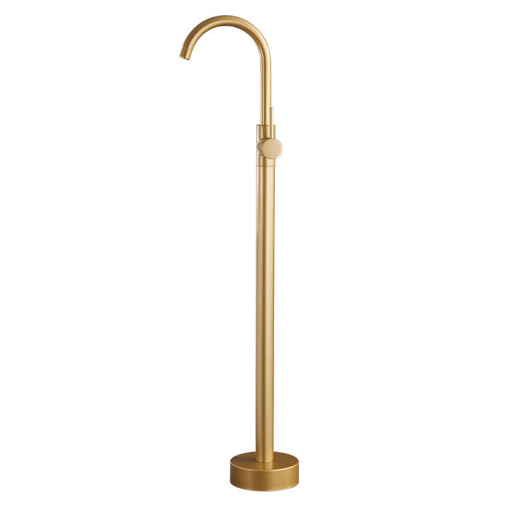 Contemporary Metal Freestanding Faucet Floor Mounted Freestanding Bathtub Faucet