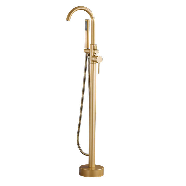 Contemporary Metal Freestanding Faucet Floor Mounted Freestanding Bathtub Faucet
