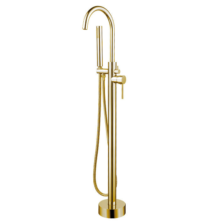 Contemporary Metal Freestanding Faucet Floor Mounted Freestanding Bathtub Faucet