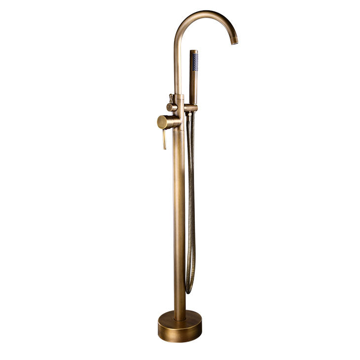 Contemporary Metal Freestanding Faucet Floor Mounted Freestanding Bathtub Faucet