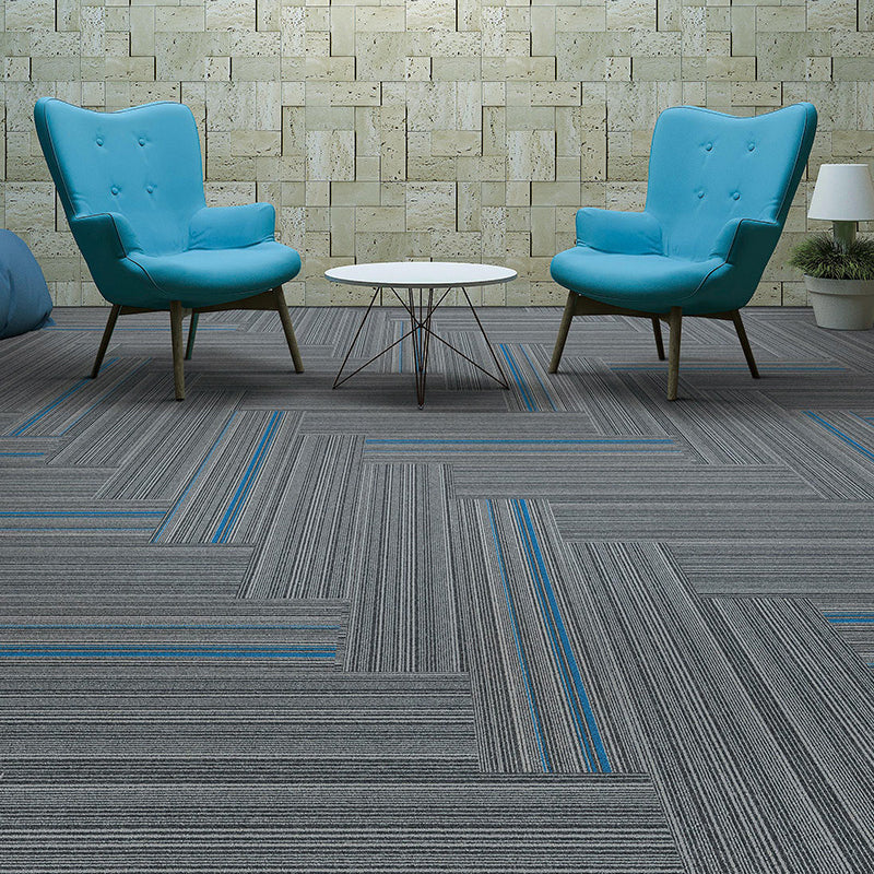 Gray Tone Level Loop Carpet Tile Self Adhesive Indoor Office Carpet Tile