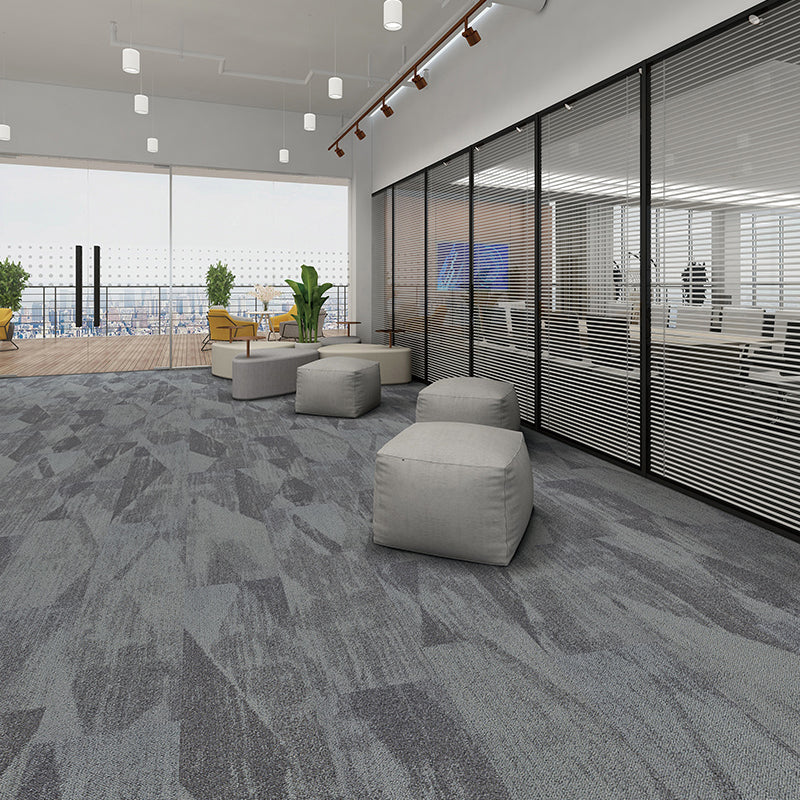 Gray Tone Level Loop Carpet Tile Self Adhesive Indoor Office Carpet Tile