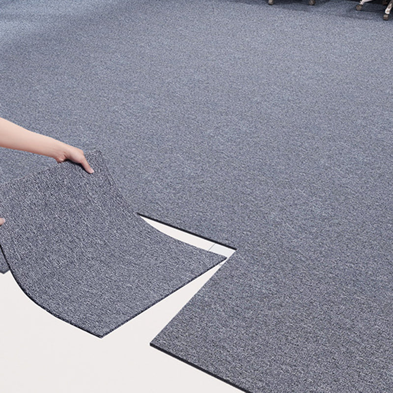 Gray Tone Level Loop Carpet Tile Solid Color Indoor Office Carpet Tile