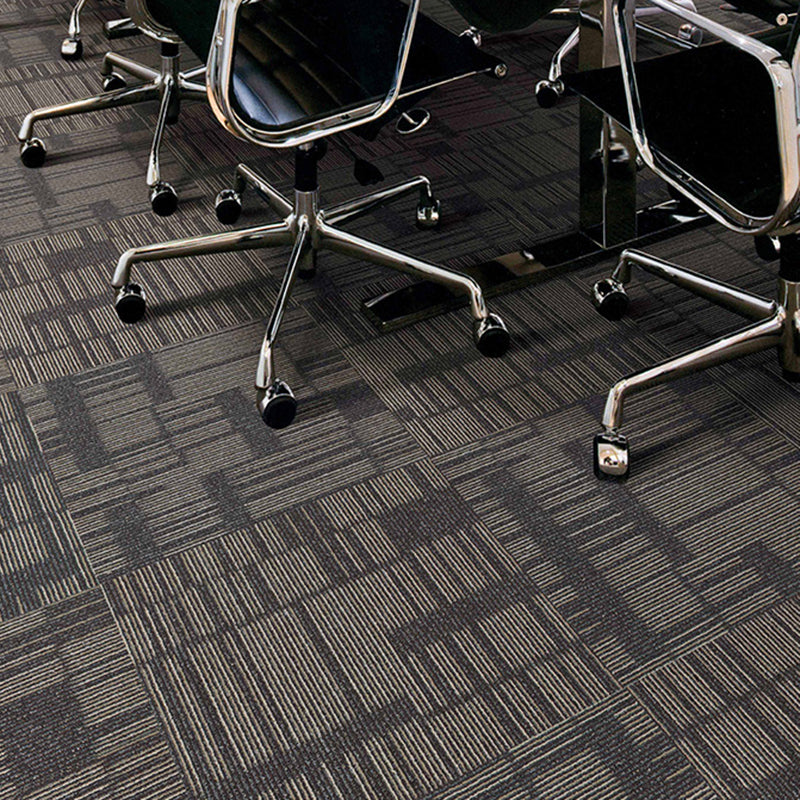 Gray Tone Level Loop Carpet Tile Geometric Self Adhesive Indoor Office Carpet Tiles