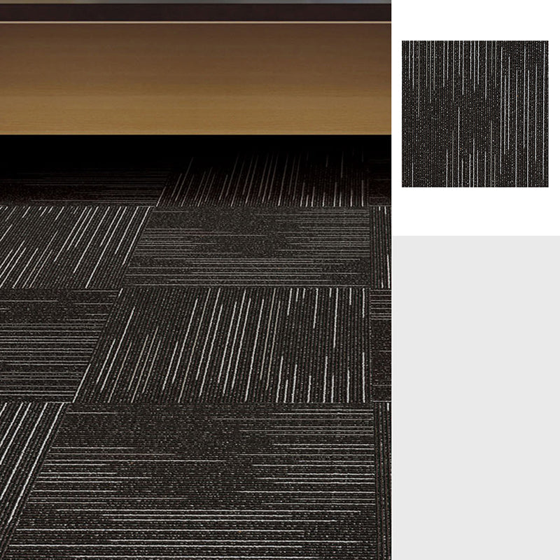 Gray Tone Level Loop Carpet Tile Geometric Self Adhesive Indoor Office Carpet Tiles
