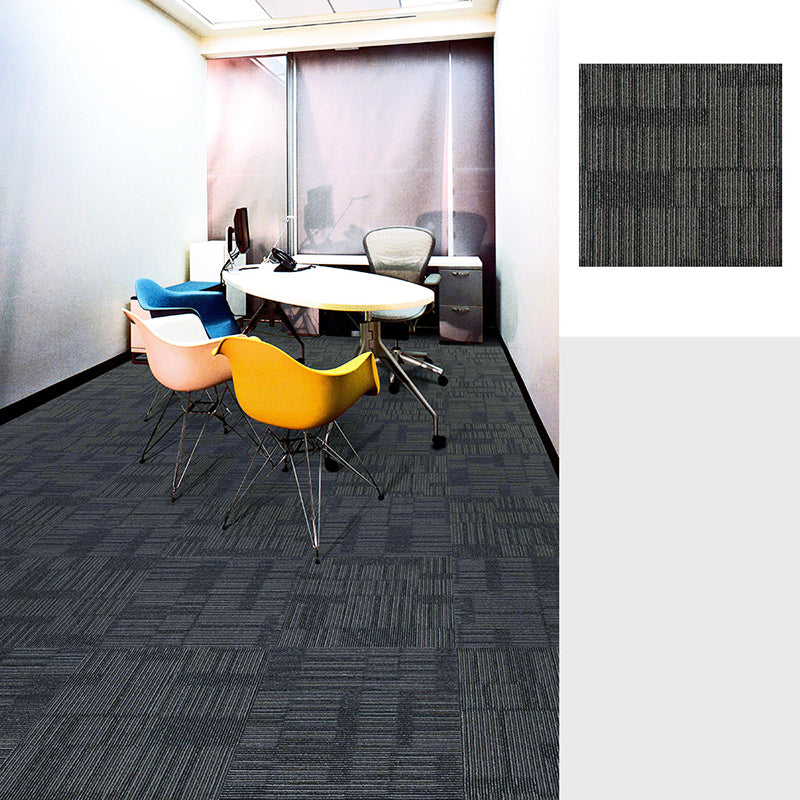 Gray Tone Level Loop Carpet Tile Geometric Self Adhesive Indoor Office Carpet Tiles
