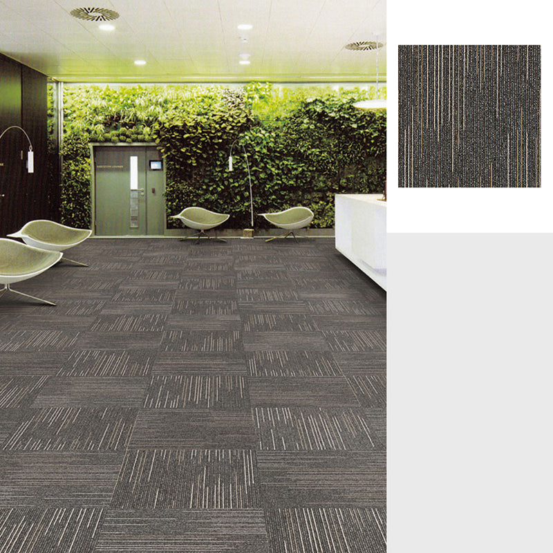 Gray Tone Level Loop Carpet Tile Geometric Self Adhesive Indoor Office Carpet Tiles