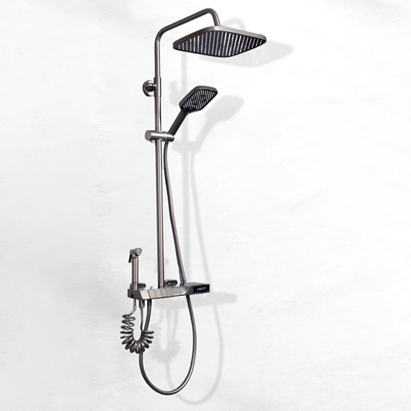 Contemporary Wall Mounted Shower System Slide Bar Included Shower Set