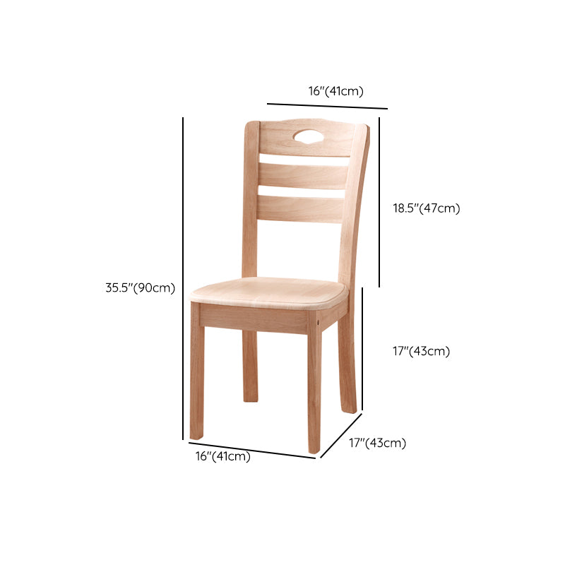 16.5" Wide Side Chair Industrial Wood Side Dining Armless Chairs