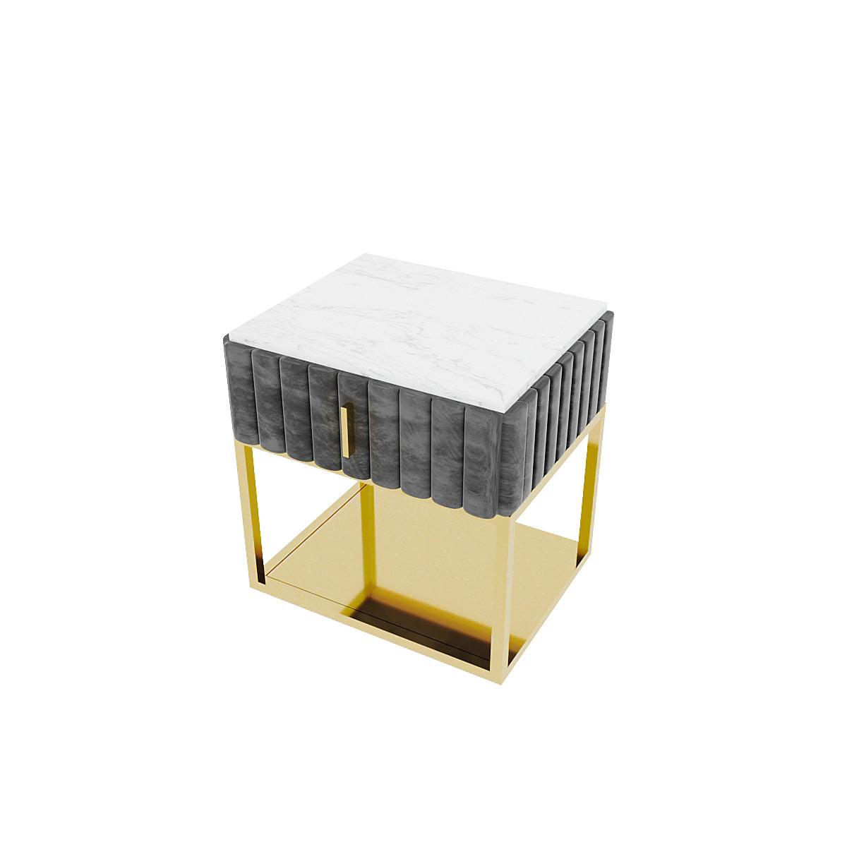 1 - Drawer Accent Table Nightstand Antique Finish Bedside Cabinet