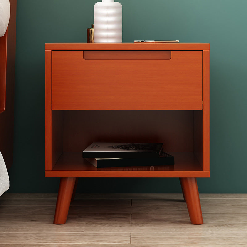 Modern Bed Nightstand Solid Wood Accent Table Nightstand for Bedroom