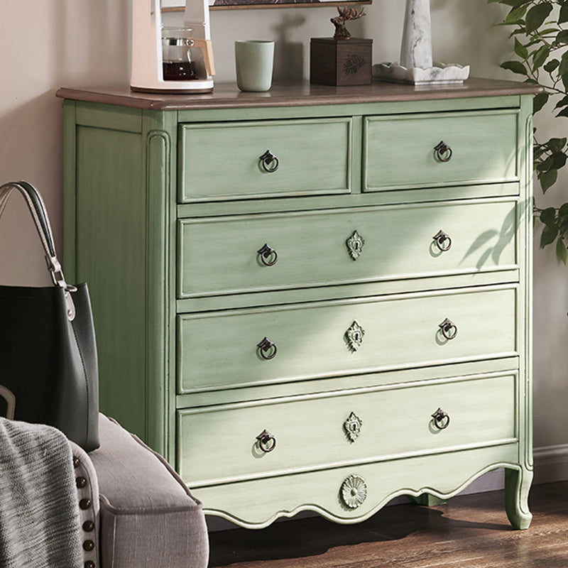 Distressed Storage Chest Dresser Traditional Dresser with Drawers