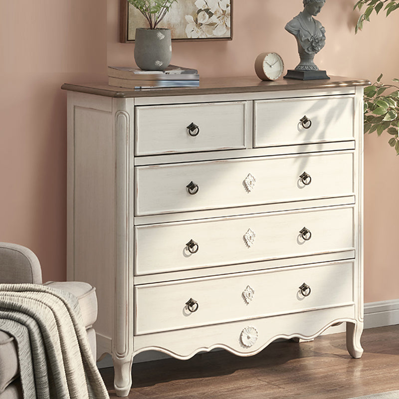 Distressed Storage Chest Dresser Traditional Dresser with Drawers