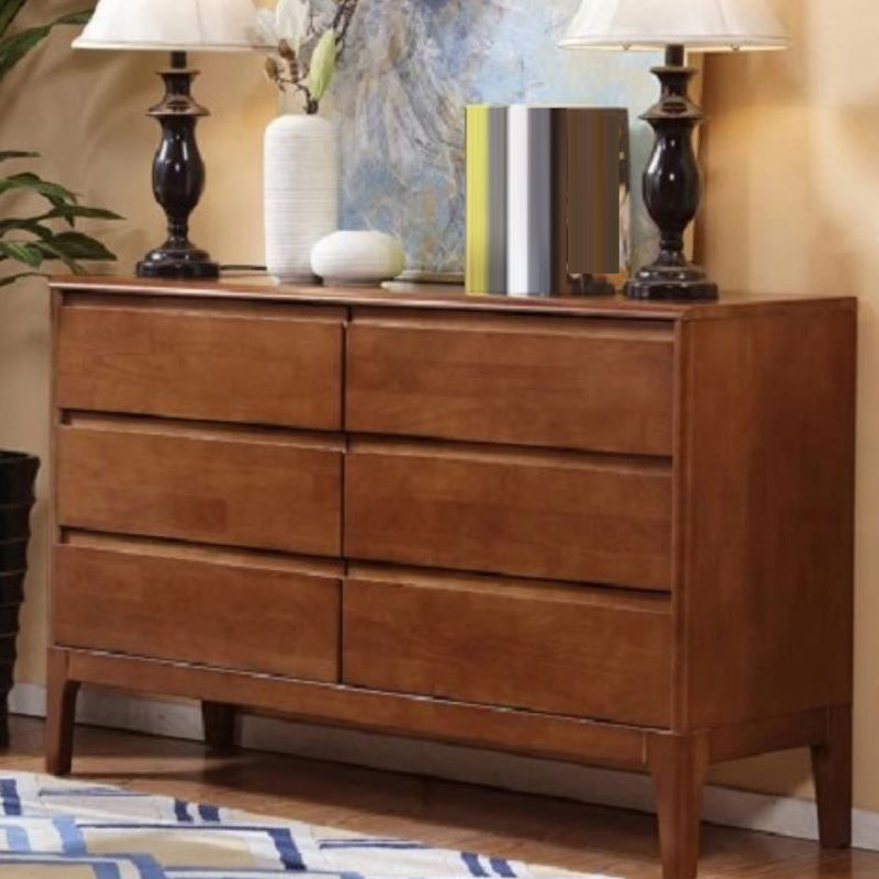 Contemporary 16" W Rubber Wood Storage Chest Bedroom Chest with Drawers