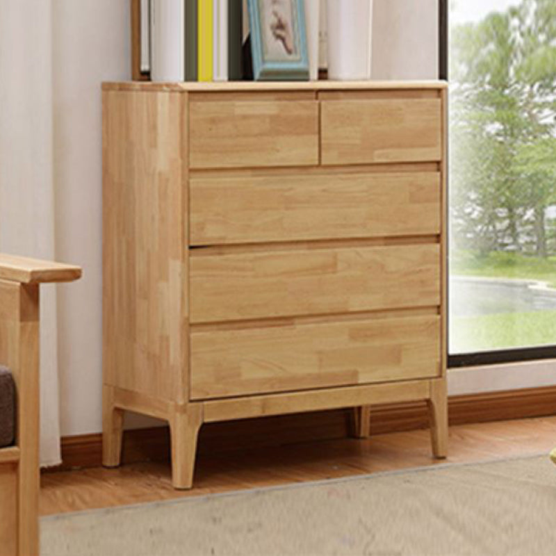 Contemporary 16" W Rubber Wood Storage Chest Bedroom Chest with Drawers