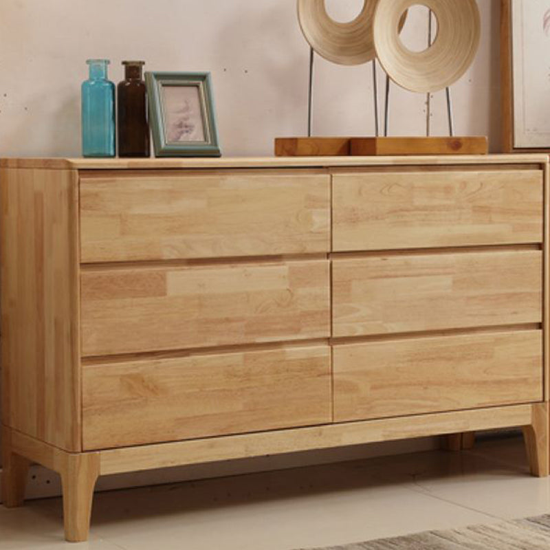 Contemporary 16" W Rubber Wood Storage Chest Bedroom Chest with Drawers