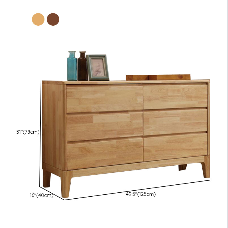 Contemporary 16" W Rubber Wood Storage Chest Bedroom Chest with Drawers