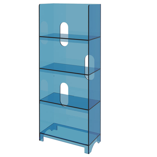 Modern Style Closed Back Bookshelf Acrylic Bookcase for Living Room