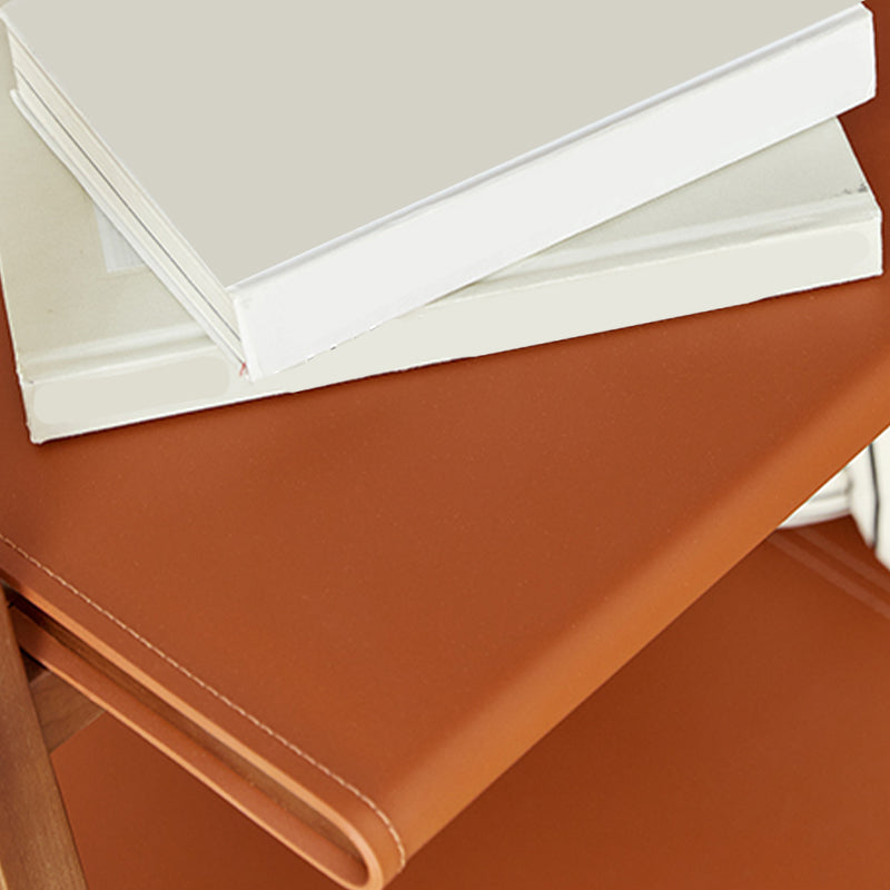 Modern Style Open Back Bookshelf Ladder Wooden Bookcase for Home Office