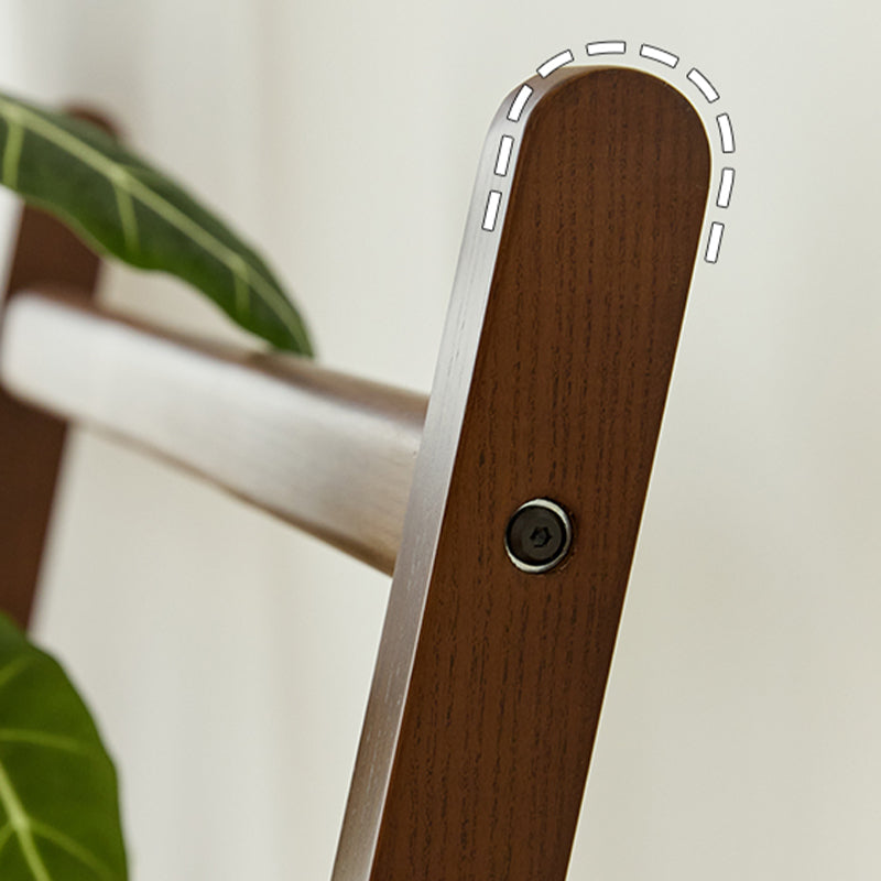 Modern Style Open Back Bookshelf Ladder Wooden Bookcase for Home Office