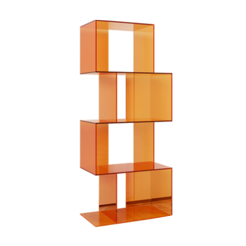 Acrylic Open Back Bookcase Scandinavian Standard Bookshelf with Shelves