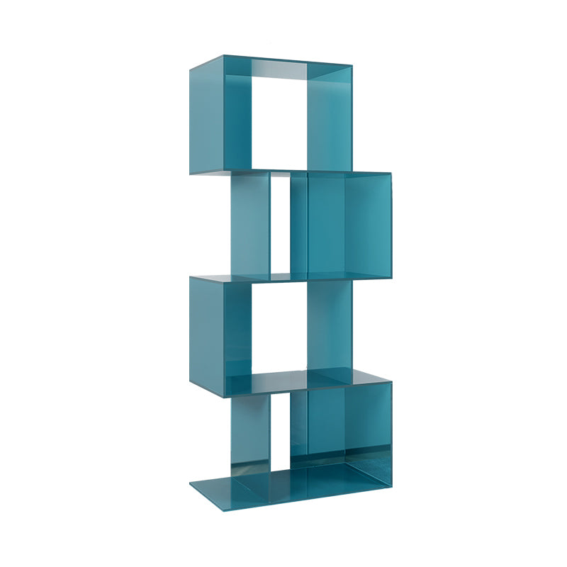 Acrylic Open Back Bookcase Scandinavian Standard Bookshelf with Shelves
