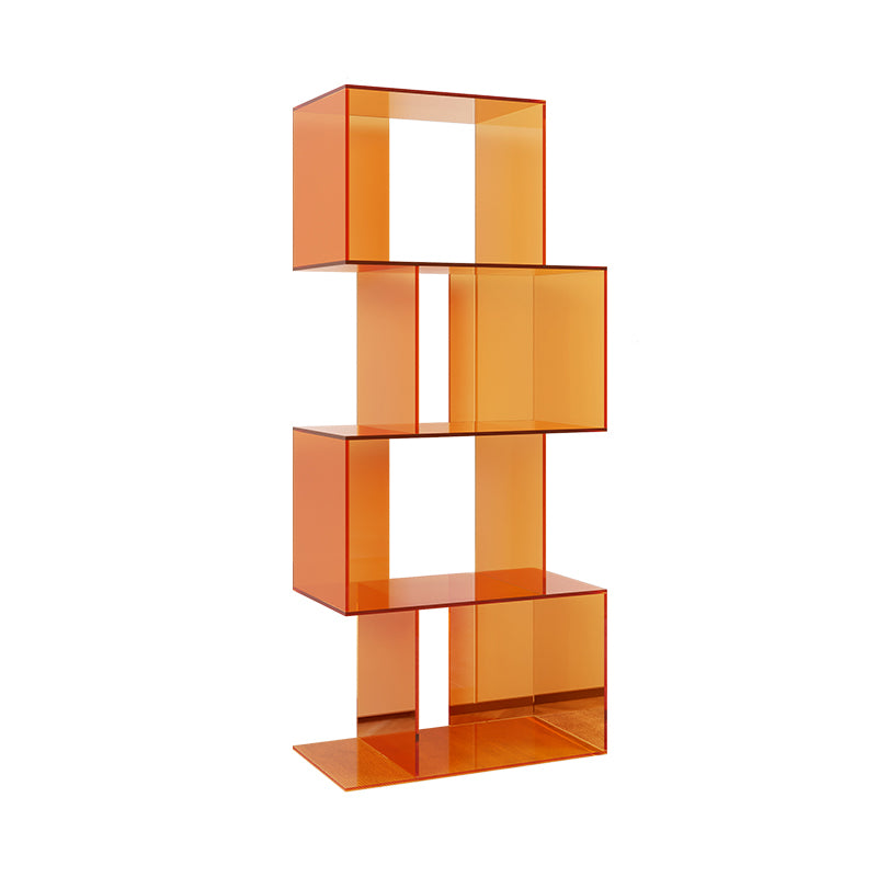 Acrylic Open Back Bookcase Scandinavian Standard Bookshelf with Shelves