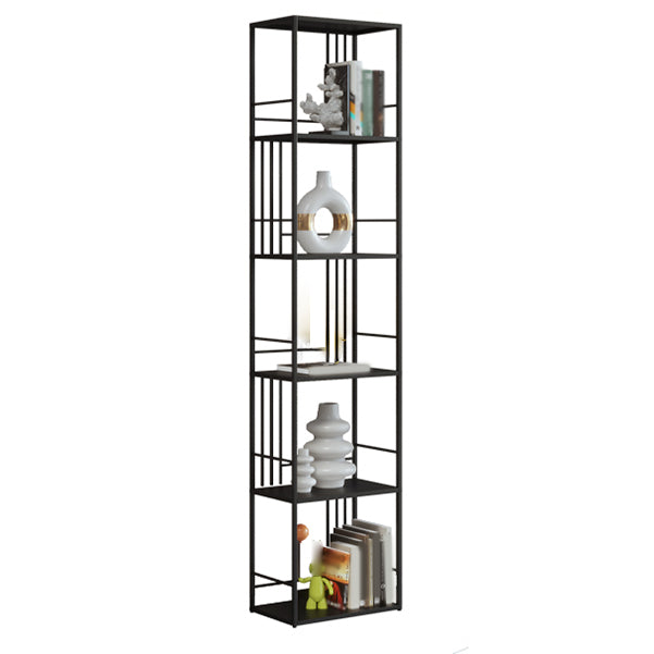 Metal Glam Bookshelf Standard Open Back Bookcase with Shelves