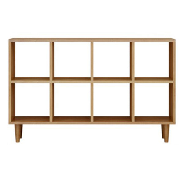 Modern Style Open Back Bookshelf Wooden Shelf Bookcase in Brown