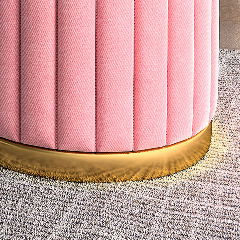 Gorgeous Round Pouf Solid Color Stain Resistant Pouf for Drawing Room