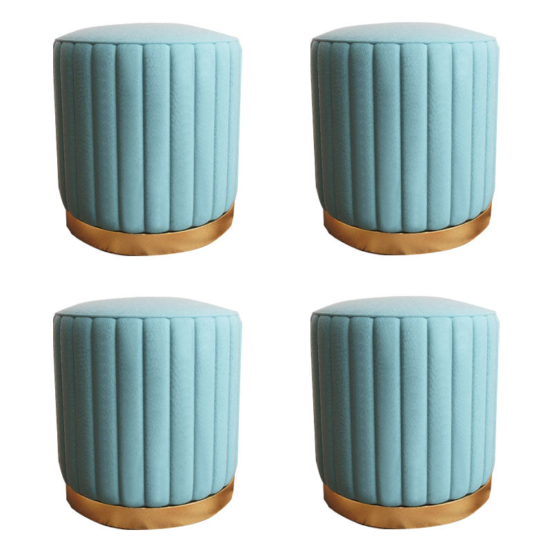 Gorgeous Round Pouf Solid Color Stain Resistant Pouf for Drawing Room