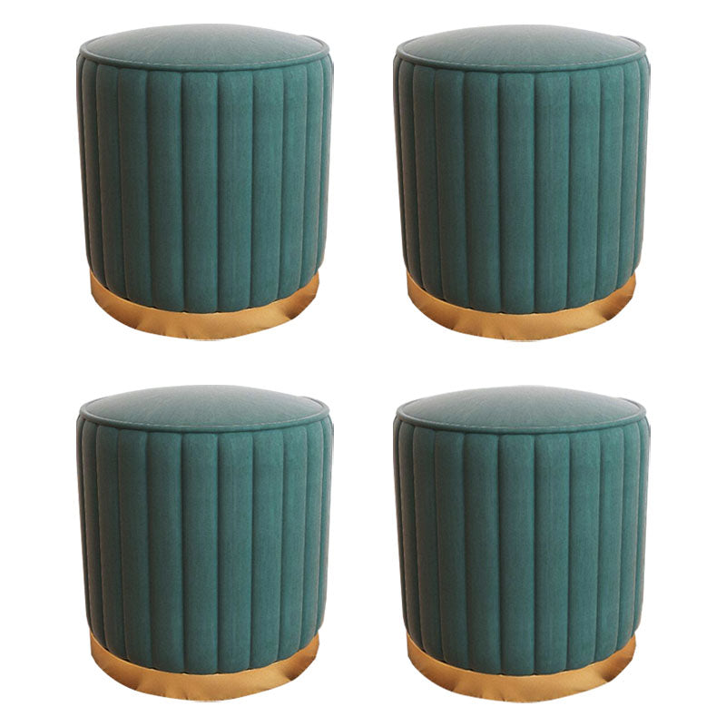 Gorgeous Round Pouf Solid Color Stain Resistant Pouf for Drawing Room
