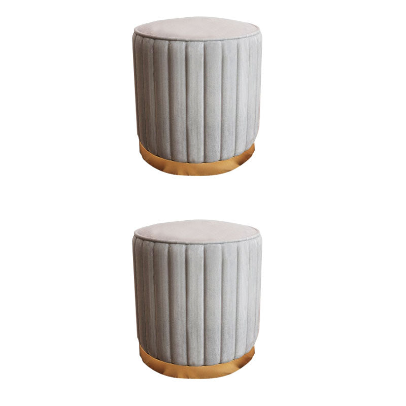 Gorgeous Round Pouf Solid Color Stain Resistant Pouf for Drawing Room