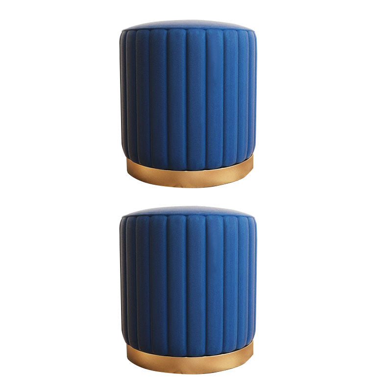 Gorgeous Round Pouf Solid Color Stain Resistant Pouf for Drawing Room