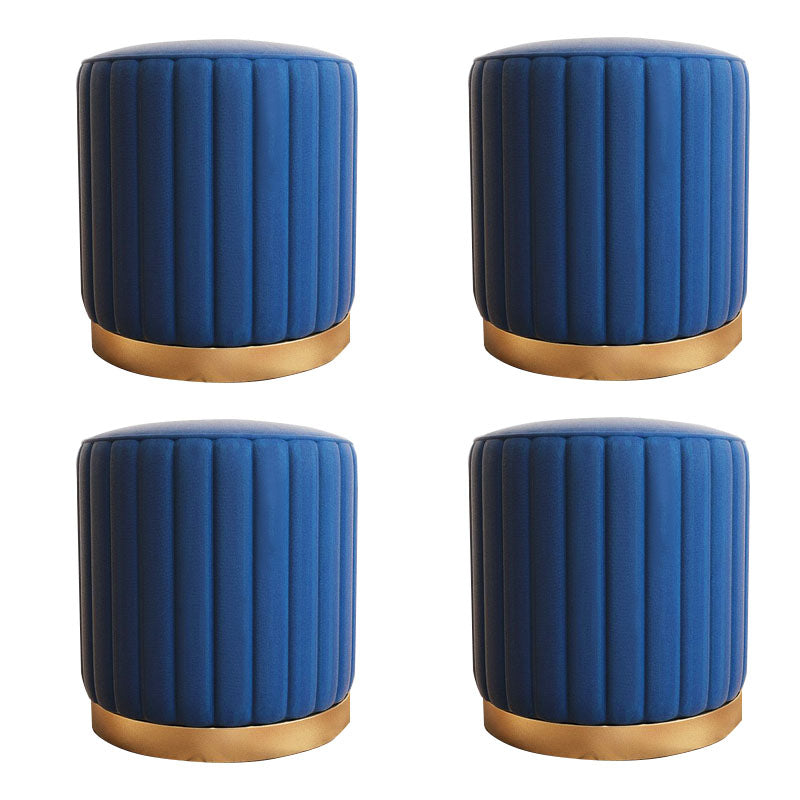 Gorgeous Round Pouf Solid Color Stain Resistant Pouf for Drawing Room