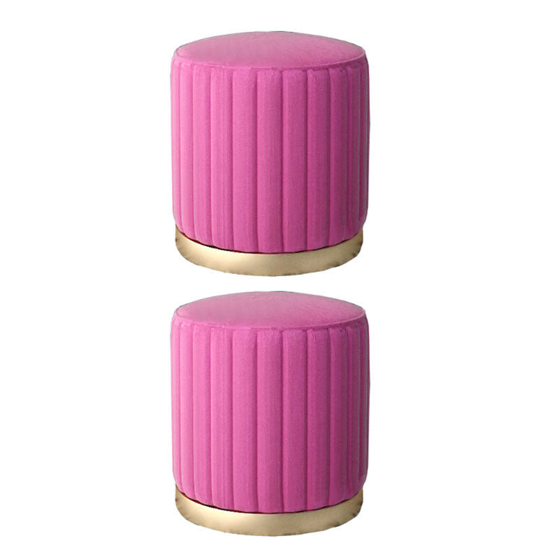 Gorgeous Round Pouf Solid Color Stain Resistant Pouf for Drawing Room