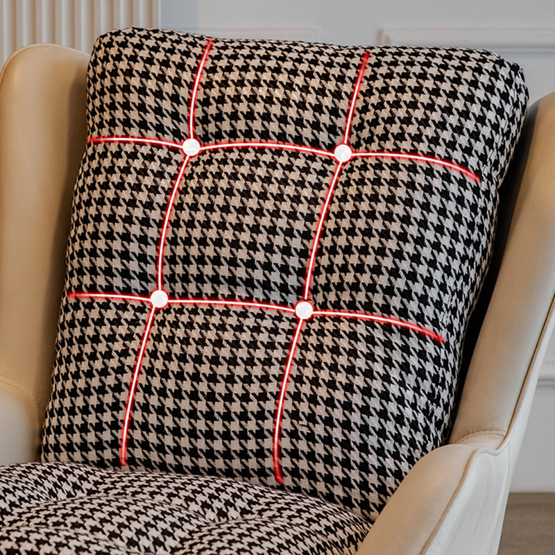 Modern Upholstered Rocker Chair Metal Frame Friction Resistant Rocker Chair for Home