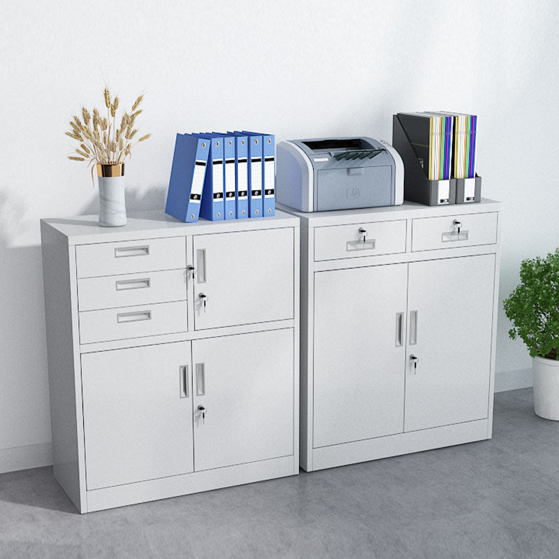 Basic Metal File Cabinet Solid Color Storage Shelve Locking File Cabinet for Office