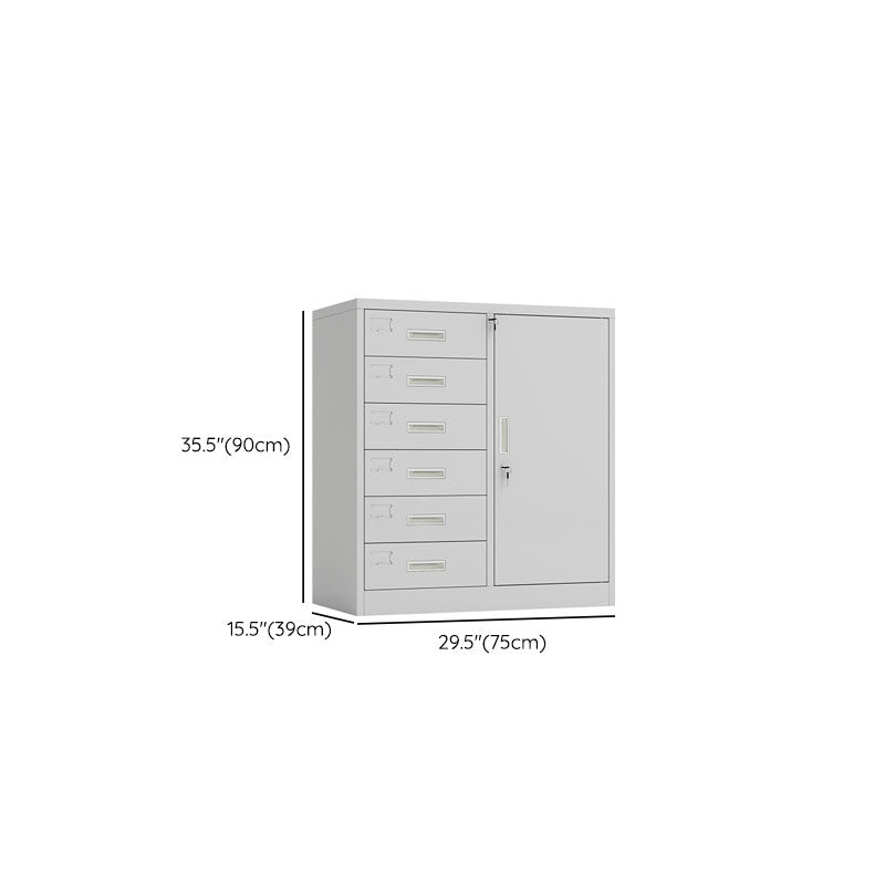 Basic Metal File Cabinet Solid Color Storage Shelve Locking File Cabinet for Office
