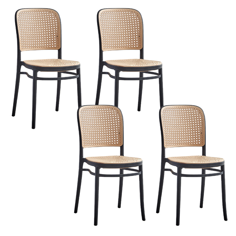 Stackable Bar Stool Plastic Backrest Counter Stool for Living Room