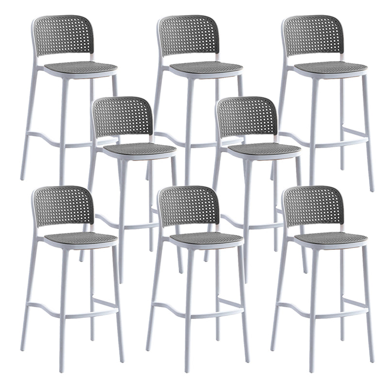 Stackable Bar Stool Plastic Backrest Counter Stool for Living Room